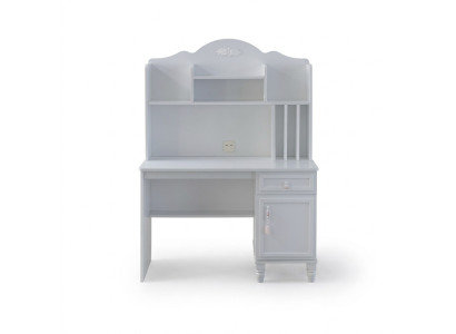 Modern desk shelves computer desk wood white children's room table