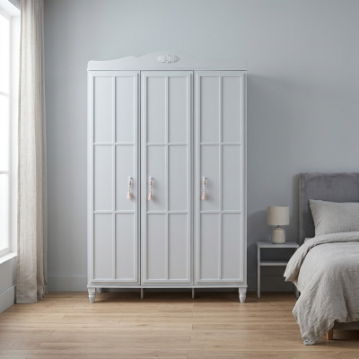 Wardrobe, children's wardrobe, cabinet, wood, white, wooden cabinet, modern