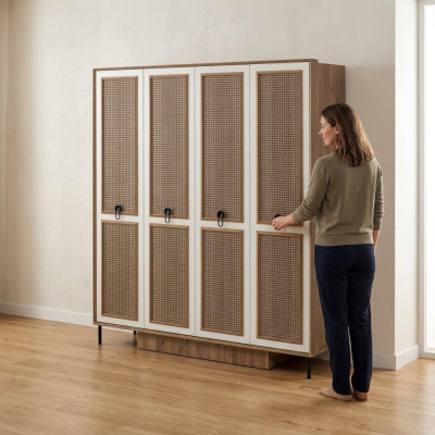 Wooden cabinet wardrobes children's wardrobe cupboard wood brown design