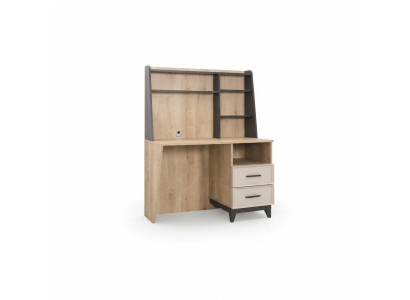 Desk computer table brown children's room furniture wood table shelves