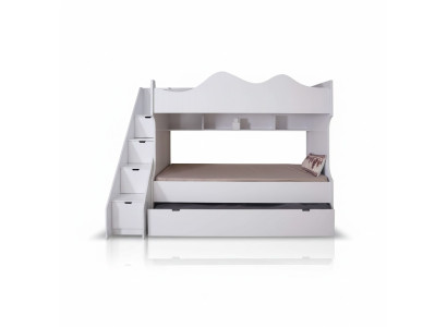White bunk bed children's bed children's furniture set modern children