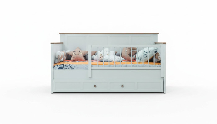 Baby cot playpen crib white wood bed modern