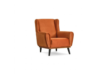 Single armchair 1-seater fabric armchair orange design club chair modern