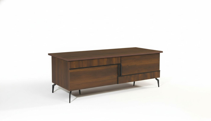 Office Furniture Complete Office Desk Office Office Table Set 4-piece Wood Brown