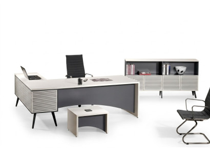 Work desk corner office desk complete office set 3-piece wood office furniture white