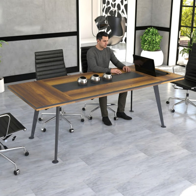 Conference table, meeting tables, conference furniture, large table, brown, wood