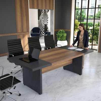 Conference table, meeting tables, conference furniture, large table, brown wood
