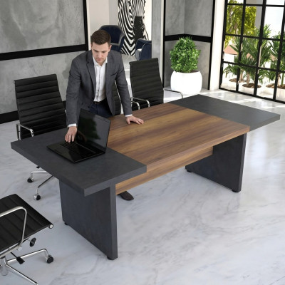Conference table meeting tables conference furniture large table brown wood