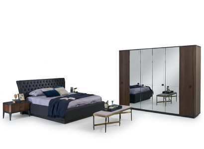 Bed set double bed bedroom set 4-piece bed frame black new
