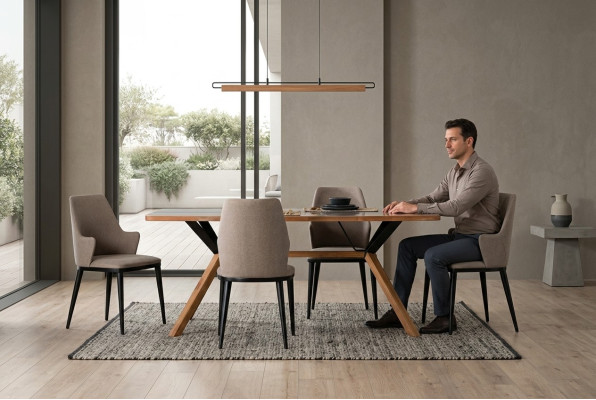 Dining nook table set, dining room, dining table, chairs, 5-piece, brown, wood