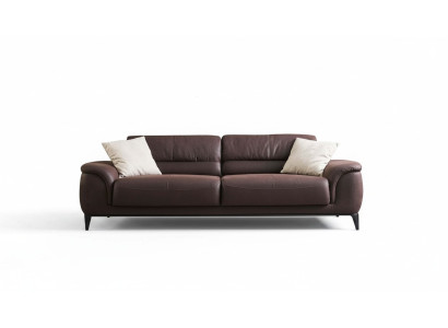 Upholstered sofa three-seater couch sofa 3-seater brown fabric fabric sofa sofas