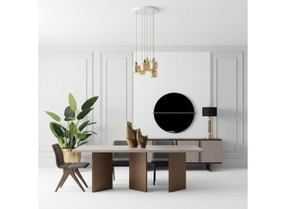 Dining room dining set dining room furniture dining table dining nook 9-piece wood beige.