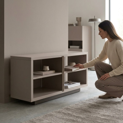 Regal Shelf Wooden Shelf Household Shelf Bookshelf Wood Beige New