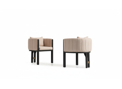 Kitchen Chair Dining Chair Set 2pcs Armchair Group Beige