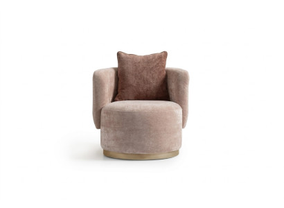 Armchair Recliner Modern Beige Upholstered Fabric Single-Seater Design