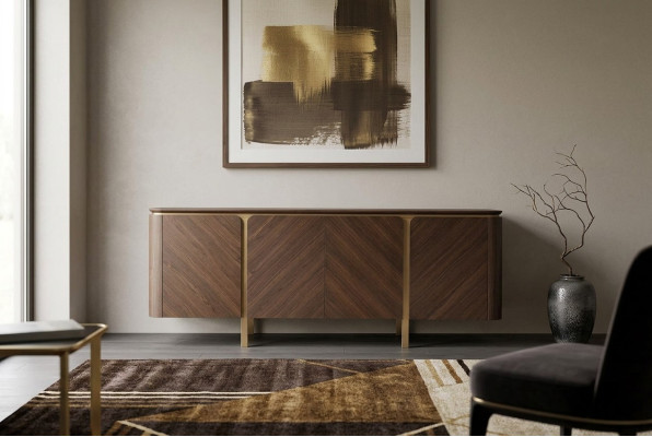 Sideboard buffet wooden cabinet cupboard wood brown furniture