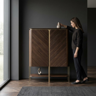 Bar cabinet cupboard wooden cabinet wood bar brown beverages design bottles