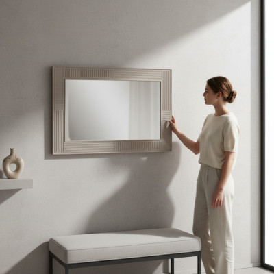 Mirror Wall Mirror Decorative Mirror Hallway Mirror Luxury Modern Grey