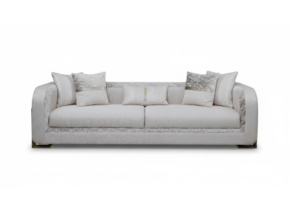 Three-seater sofa 3-seater gray upholstered sofa fabric sofa modern sofas