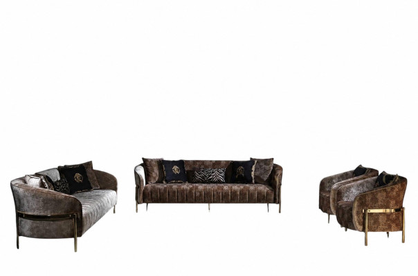 Three-seater sofa set armchair beige fabric sofa upholstered sofa modern sofa