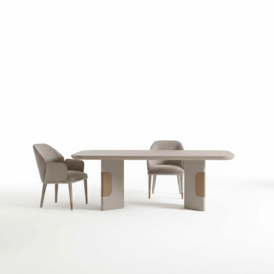 Dining group dining room suite dining nook dining table chairs set 7-piece beige