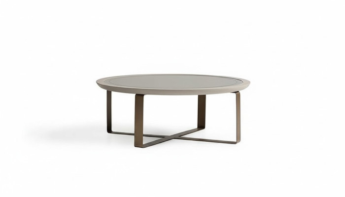Modern coffee table side table coffee table sofa table beige metal
