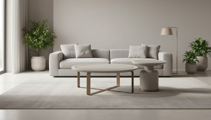 Complete coffee table side table beige sofa table metal living room