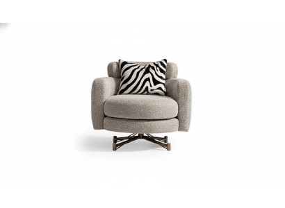 Armchair Wingback Chair Cocktail Chair Club Chair Gray Fabric Upholstered Seat