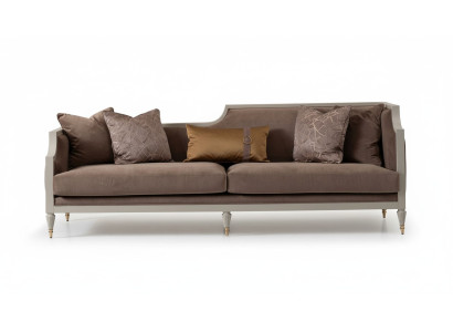 Four-seater sofa, 4-seater fabric sofa, brown upholstered sofa, sofas, living room.
