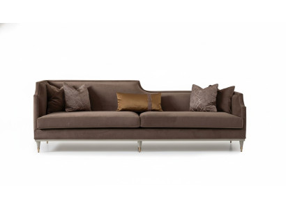 Four-seater fabric sofa brown sofas living room upholstered sofa