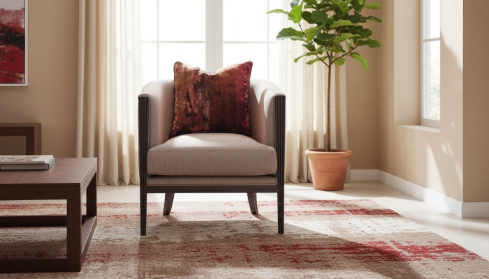 Armchair Wingback Chair Fabric Gray Seat Cocktail Chair Recliner Design