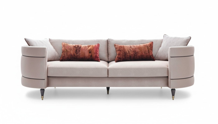 Fabric sofa four-seater sofa 4 seater upholstered sofa grey modern design