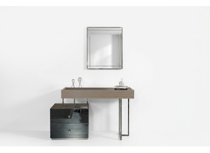 Console table with mirror dressing table modern gray wood