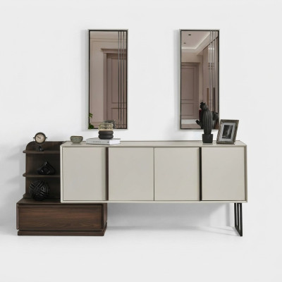 Cabinet sideboard with mirror sideboard group modern chest of drawers white
