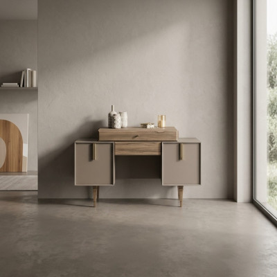Dressing table makeup table console table wood gray bedroom dresser