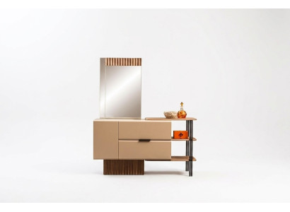 Dressing Table Vanity Console Table Wood Bedroom Beige Modern