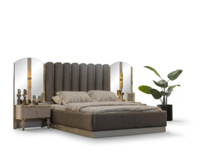 Exclusive bedroom furniture designer double bed modern nightstands