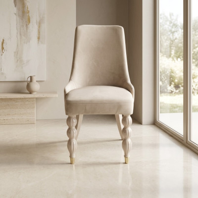 Modern dining room chairs designer kitchen chairs x6 beige upholstered chairs