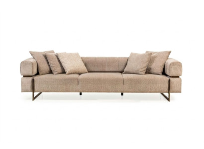 Beige four-seater designer fabric sofa upholstered sofas living room couches