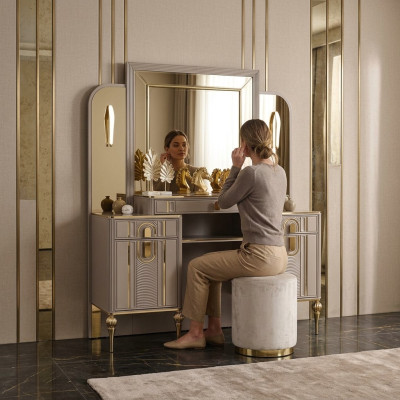 Dressing table vanity table makeup console console table beige