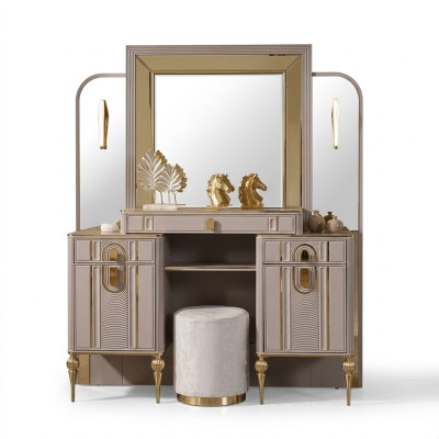 Dressing table vanity table makeup console console table beige