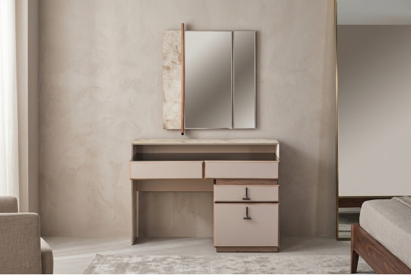 Dressing table makeup table makeup console mirror console table gray