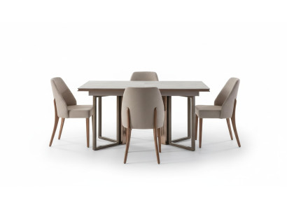 Dining room set dining table area dining corner dining table chairs wood gray 7-piece