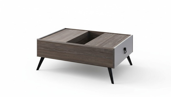 Coffee table wood side table grey living room