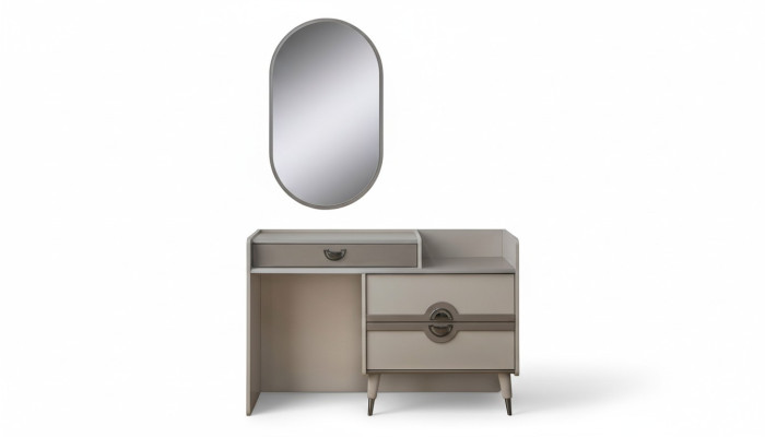 Dressing table vanity table makeup console mirror console table gray
