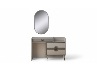 Dressing table vanity table makeup console mirror console table gray