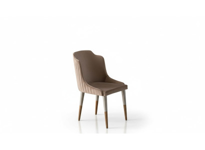 Brown dining chairs group kitchen chairs 6-piece fabric chairs dining room