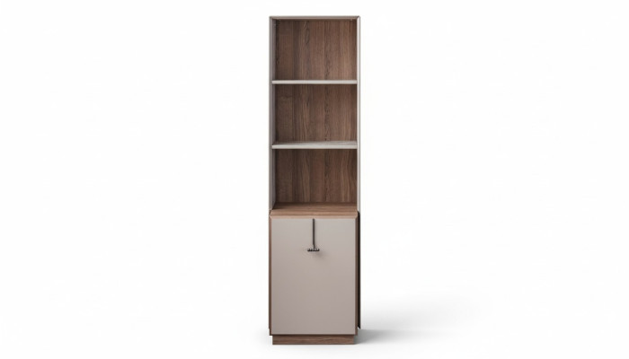 Modern bookshelf designer free-standing shelf beige office shelves bookcase