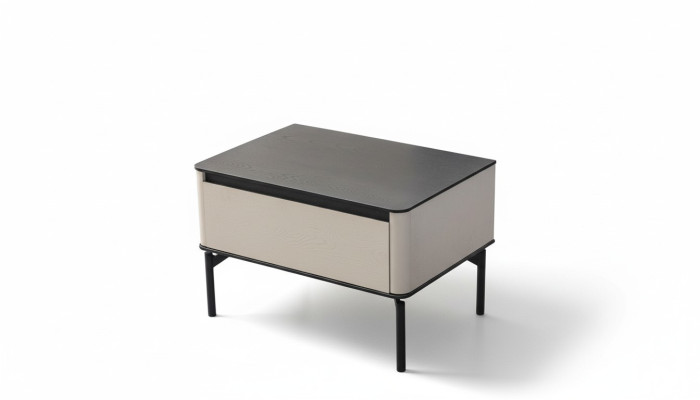 White bedside table designer modern children's room furniture nightstand new