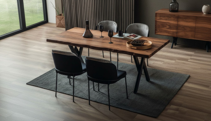 Brown wooden dining table robust dining tables wooden tables luxury furniture